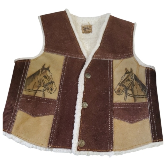 Handmade Other - 🩵 $5 💥 Western Horse Vest - Brown and Tan Kid's